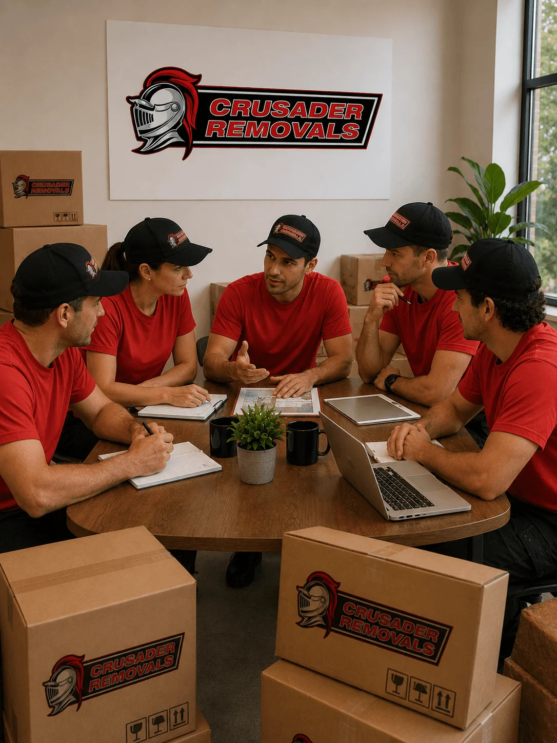 The Crusader Removals crew